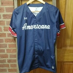 Under Armour Americana Navy Baseball Jersey